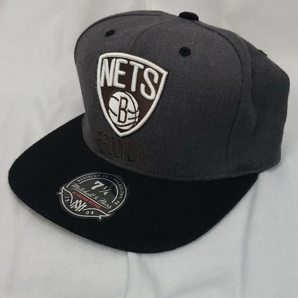 NBA Mitchell & Ness Brooklyn Nets fitted cap. Sz 7 1/4. - Picture 2 of 6